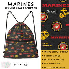 Batch #276 - Fanny Packs & Drawstring Backpacks - Closes 1/24 - ETA late March - Marines Drawstring Backpack