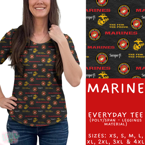Batch #414 - Military 2 Collection - Closes 9/17 - ETA early Nov - Marine Everyday Tee