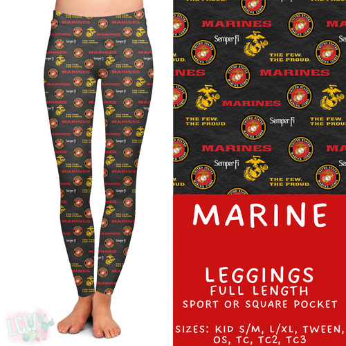 Batch #414 - Military 2 Collection - Closes 9/17 - ETA early Nov - Marine Full Length Leggings