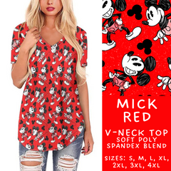 Batch #273 - Magical Faves 10 - Closes 1/20 - ETA late March - Mick Red V-Neck Tee