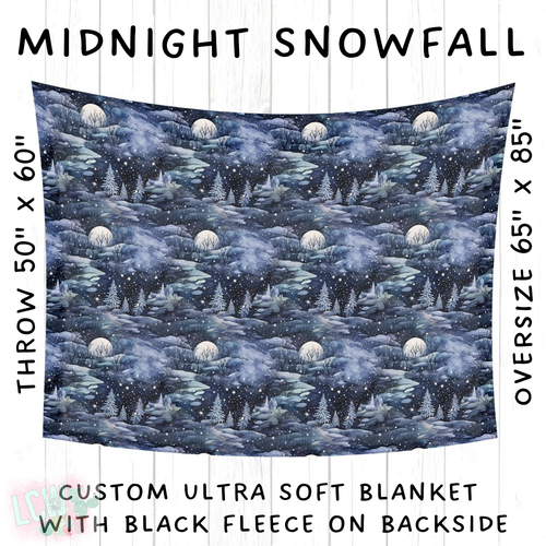 Batch #242 - Winter Wonderland Blankets - Closes 11/22 - ETA early Feb - Midnight Snowfall Blanket