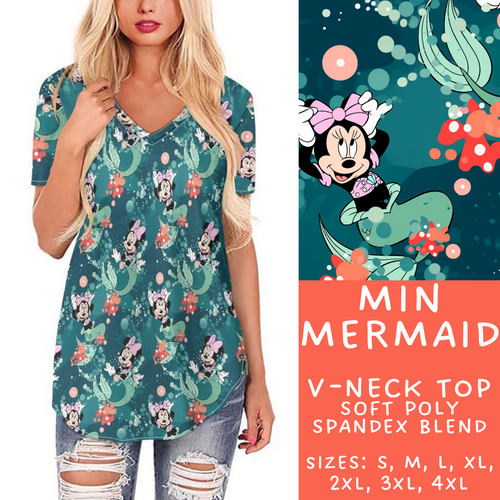 Batch #273 - Magical Faves 10 - Closes 1/20 - ETA late March - Min Mermaid V-Neck Tee