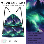 Batch #276 - Fanny Packs & Drawstring Backpacks - Closes 1/24 - ETA late March - Mountain Sky Drawstring Backpack