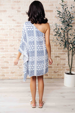 Marjorie One Shoulder Dress – Shift Silhouette with Draped Detail | Sizes S–3XL | Andree By Unit