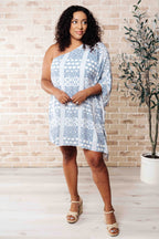 Marjorie One Shoulder Dress – Shift Silhouette with Draped Detail | Sizes S–3XL | Andree By Unit