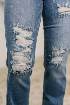 Maureen High Rise Distressed Bootcut Jeans – Judy Blue | Sizes 0–24W