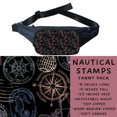 Batch #276 - Fanny Packs & Drawstring Backpacks - Closes 1/24 - ETA late March - Nautical Stamps Fanny Pack