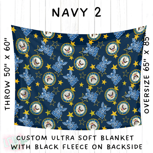 Batch #414 - Military 2 Collection - Closes 9/17 - ETA early Nov - Navy 2 Blanket