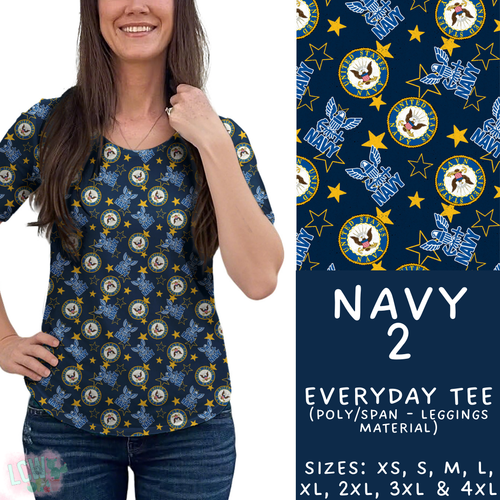Batch #414 - Military 2 Collection - Closes 9/17 - ETA early Nov - Navy 2 Everyday Tee