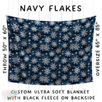 Batch #242 - Winter Wonderland Blankets - Closes 11/22 - ETA early Feb - Navy Flakes Blanket