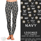 Batch #414 - Military 2 Collection - Closes 9/17 - ETA early Nov - Navy Full Length Leggings