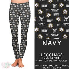 Batch #414 - Military 2 Collection - Closes 9/17 - ETA early Nov - Navy Full Length Leggings