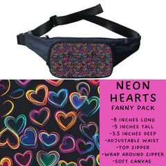 Batch #276 - Fanny Packs & Drawstring Backpacks - Closes 1/24 - ETA late March - Neon Hearts Fanny Pack