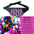 Batch #276 - Fanny Packs & Drawstring Backpacks - Closes 1/24 - ETA late March - Neon Kitty Fanny Pack