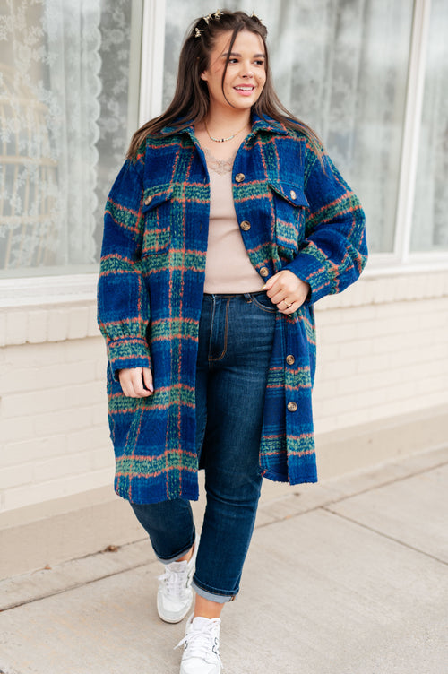 No Tears Plaid Coat – Mid-Weight Brushed Flannel Statement Jacket (S-3XL)