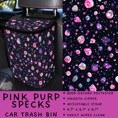Batch #423 - Car Accessories - Closes 10/2 - ETA mid/late Nov - Pink Purp Specks Car Trash Bin