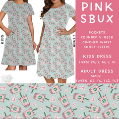 Batch #274 - Fun Run 7 - Closes 1/22 - ETA late March - Pink Sbux Adult & Kids Dresses