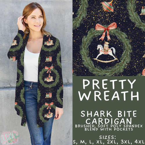 Batch #424 - Jingle All The Way - Closes 10/3 - ETA mid/late Nov - Pretty Wreath Cardigan