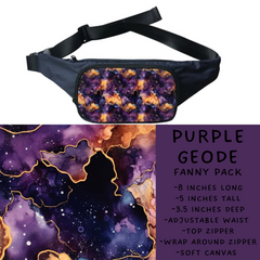 Batch #276 - Fanny Packs & Drawstring Backpacks - Closes 1/24 - ETA late March - Purple Geode Fanny Pack