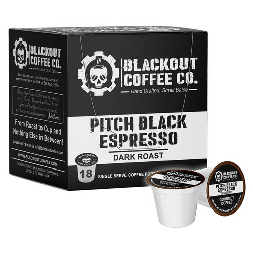 Blackout Coffee | Pitch Black Espresso – Dark Roast (Ground or K-Cups)