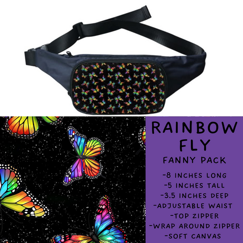 Batch #276 - Fanny Packs & Drawstring Backpacks - Closes 1/24 - ETA late March - Rainbow Fly Fanny Pack