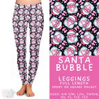 Batch #424 - Jingle All The Way - Closes 10/3 - ETA mid/late Nov - Santa Bubble Full Length Leggings