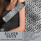 Batch #423 - Car Accessories - Closes 10/2 - ETA mid/late Nov - Silver Dots Shoulder Strap Pads