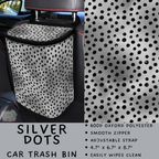Batch #423 - Car Accessories - Closes 10/2 - ETA mid/late Nov - Silver Dots Car Trash Bin