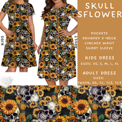 Batch #274 - Fun Run 7 - Closes 1/22 - ETA late March - Skull Sflower Adult & Kids Dresses