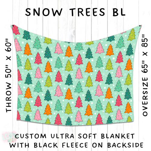 Batch #216 - Cozy Christmas Blankets Presale - Closes 10/14 - ETA Early Dec - Snow Trees BL