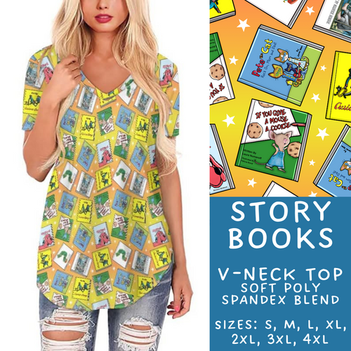 Batch #272 - Storybook Collection - Closes 1/17 - ETA late March - Story Books V-Neck Tee