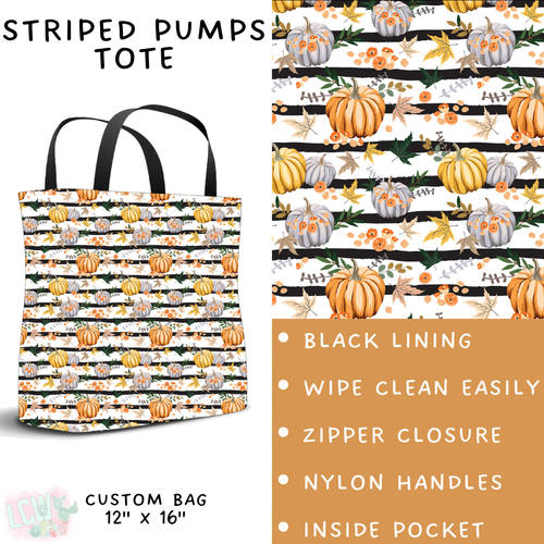 Batch #407 - Fall Fun 2 - Closes 9/4 - ETA mid/late October - Striped Pumps Tote