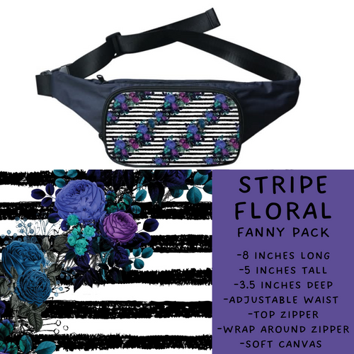 Batch #276 - Fanny Packs & Drawstring Backpacks - Closes 1/24 - ETA late March - Stripe Floral Fanny Pack