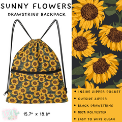 Batch #276 - Fanny Packs & Drawstring Backpacks - Closes 1/24 - ETA late March - Sunny Flowers Drawstring Backpack