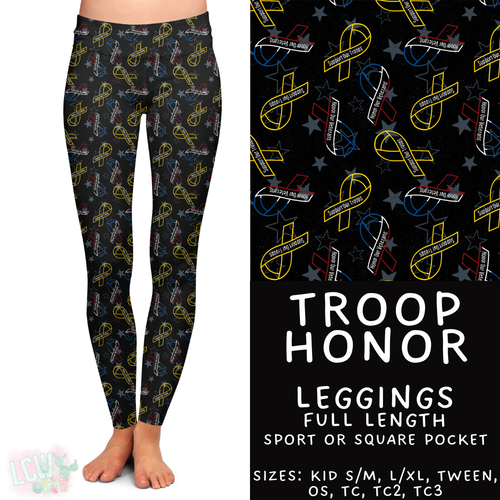 Batch #414 - Military 2 Collection - Closes 9/17 - ETA early Nov - Troop Honor Full Length Leggings
