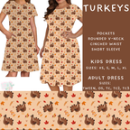 Batch #407 - Fall Fun 2 - Closes 9/4 - ETA mid/late October - Turkeys Womens & Girls Dresses