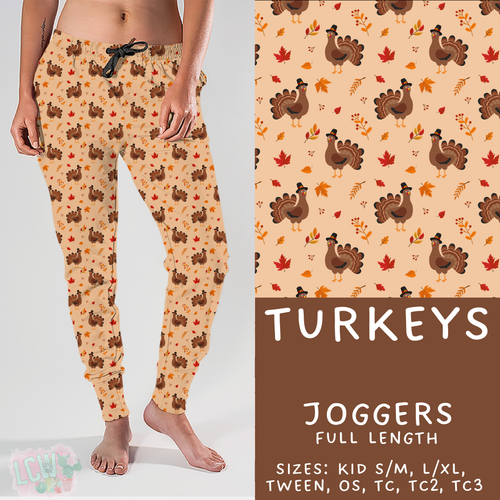 Batch #407 - Fall Fun 2 - Closes 9/4 - ETA mid/late October - Turkeys Joggers