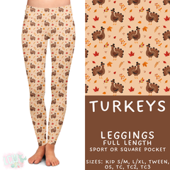 Batch #407 - Fall Fun 2 - Closes 9/4 - ETA mid/late October - Turkeys Full Length Leggings