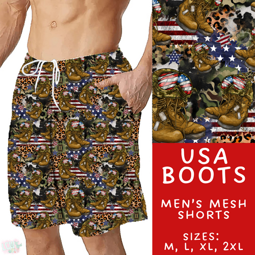 Batch #414 - Military 2 Collection - Closes 9/17 - ETA early Nov - USA Boots Men's Shorts
