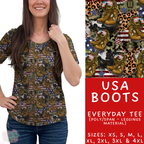Batch #414 - Military 2 Collection - Closes 9/17 - ETA early Nov - USA Boots Everyday Tee