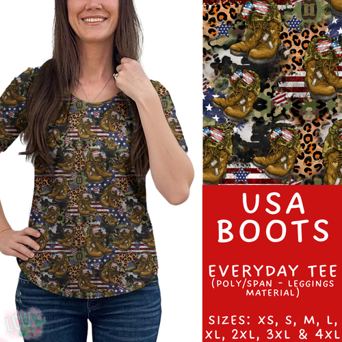 Batch #414 - Military 2 Collection - Closes 9/17 - ETA early Nov - USA Boots Everyday Tee