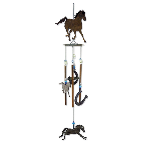 Galloping Cowboys Mustang Wind Chime — 28"