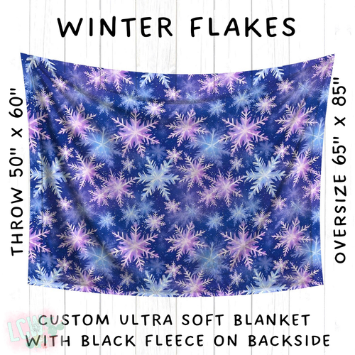 Batch #242 - Winter Wonderland Blankets - Closes 11/22 - ETA early Feb - Winter Flakes Blanket