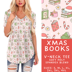 Batch #424 - Jingle All The Way - Closes 10/3 - ETA mid/late Nov - Xmas Books V-Neck Tee