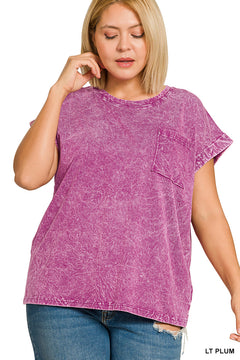 Zenana Crinkle Wash Mineral Tee | The Monday Morning Reset 🌿