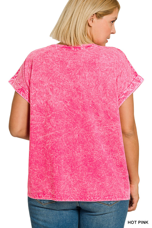 Zenana Crinkle Wash Mineral Tee | The Monday Morning Reset 🌿