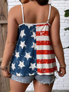 Star and Stripes V-Neck Cami - Small to 2XL