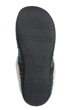 Women’s Lined Sweater Memory Foam Slippers — Blue or Wine