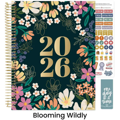 2026 Hard Cover Bloom Daily Planner – 8.5" x 11"