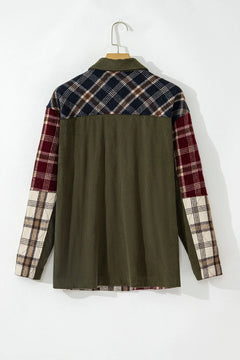 Cozy Fall Plaid Button-Up Shirt Jacket